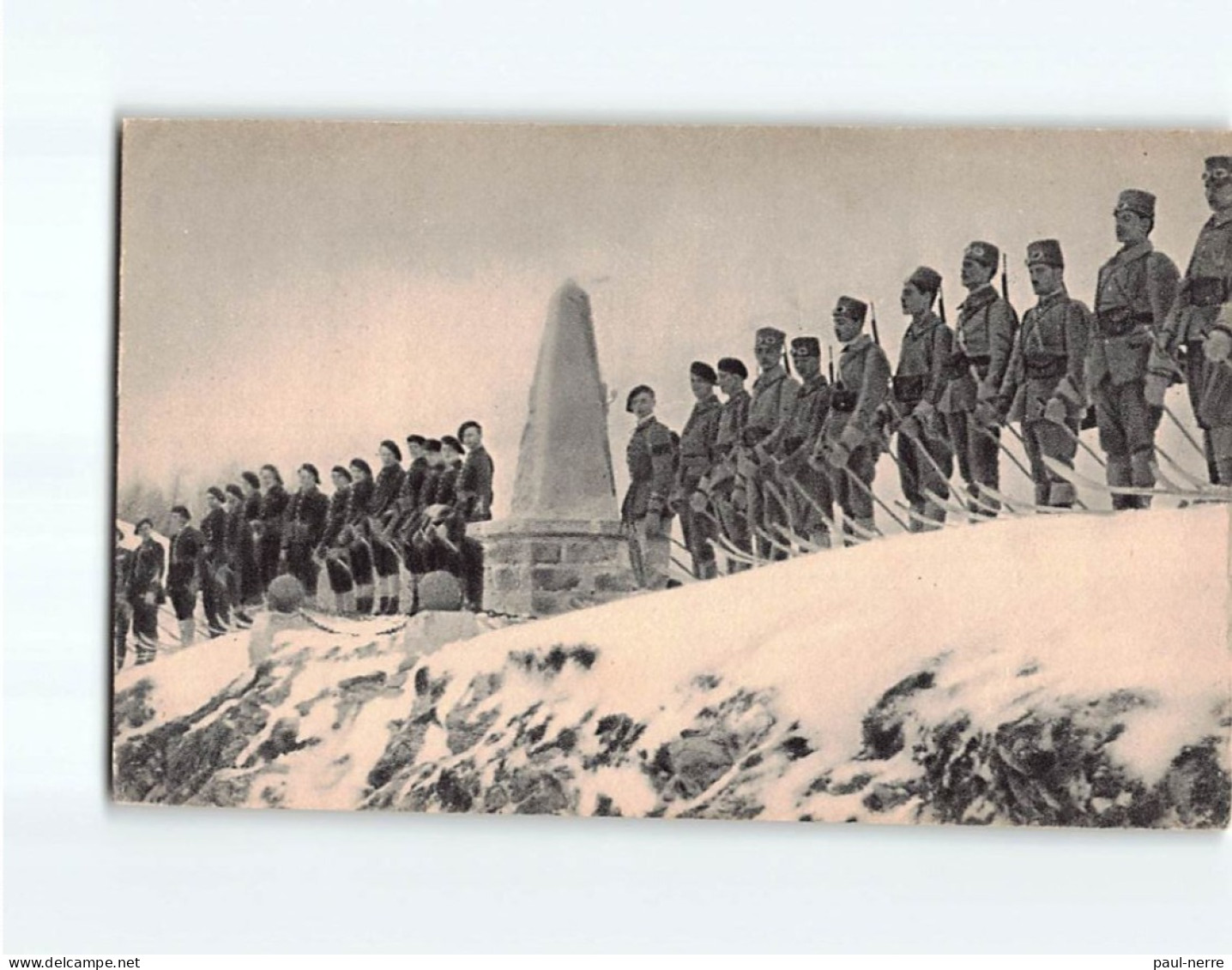 Col De L'Aution, Chasseurs Alpins Et Tirailleurs Nord-Africains Dans La Neige - état - Other & Unclassified