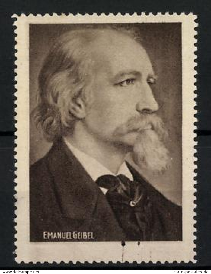 Reklamemarke Portrait Des Dichters Emanuel Geibel  - Erinnophilie