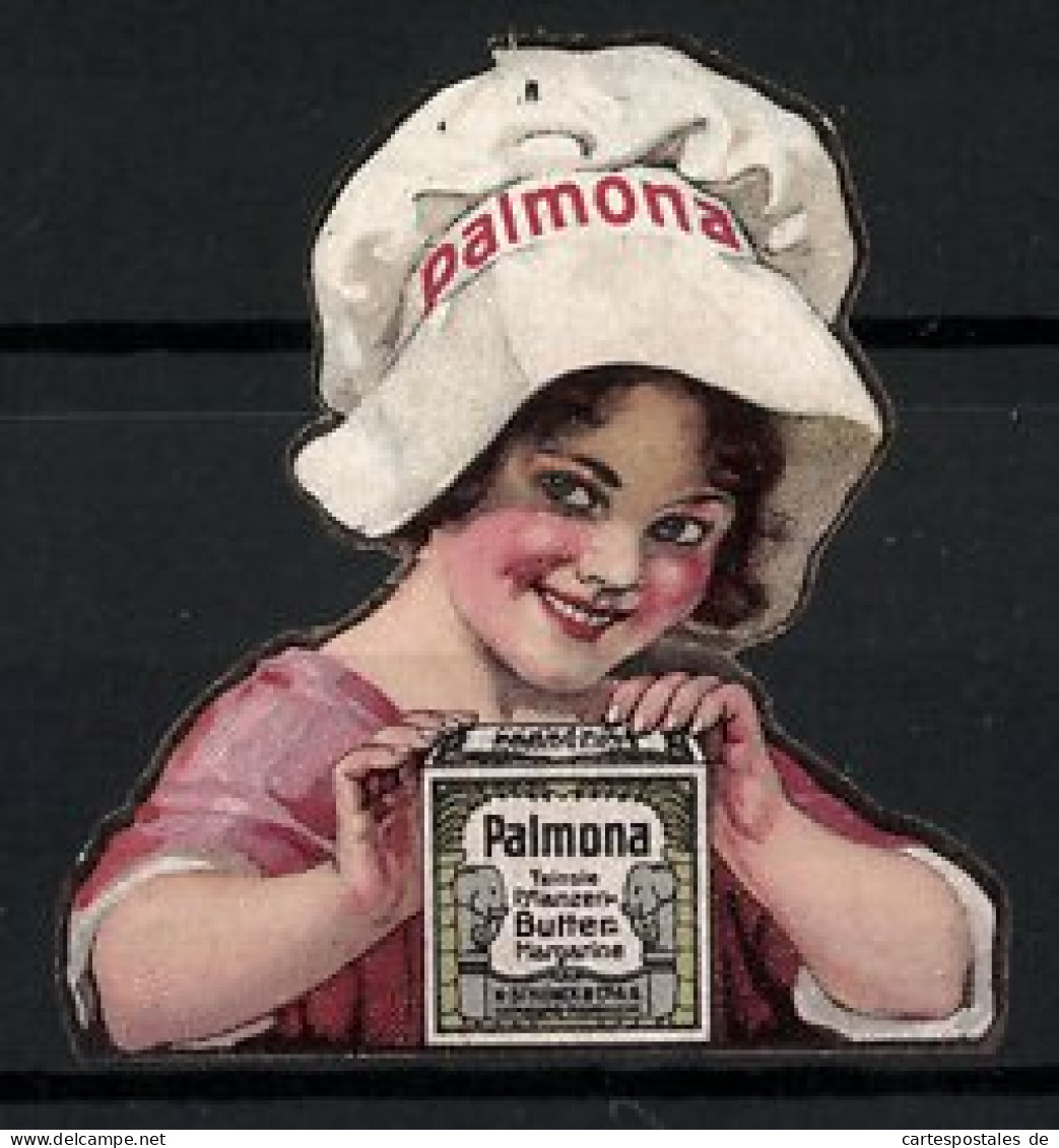 Reklamemarke Palmona - Feinste Pflanzenbuttermargarine, Mädchen Mit Kochmütze  - Erinnofilie