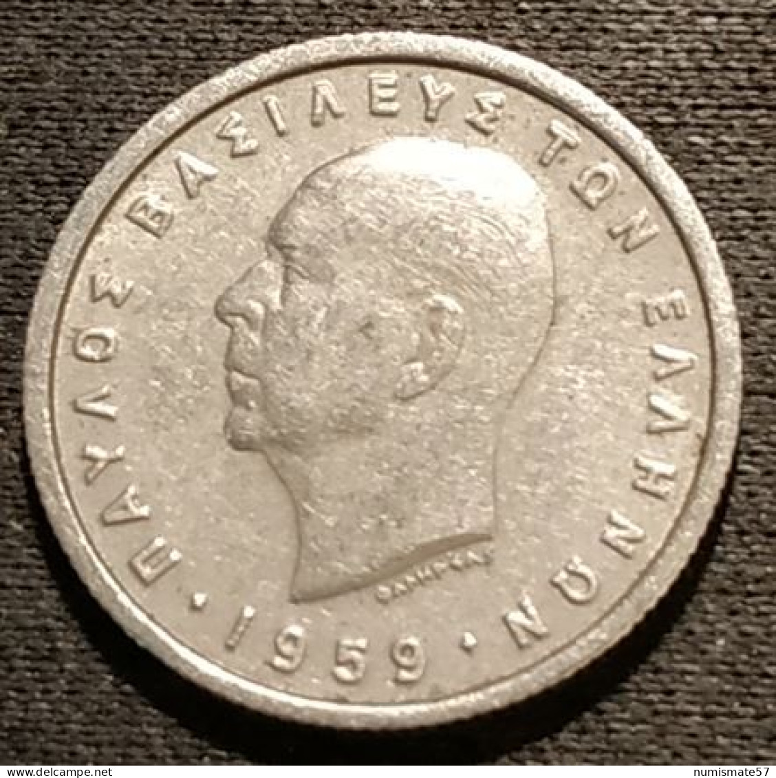 GRECE - GREECE - 50 LEPTA 1959 - Royaume - Paul I - KM 80 - Grèce