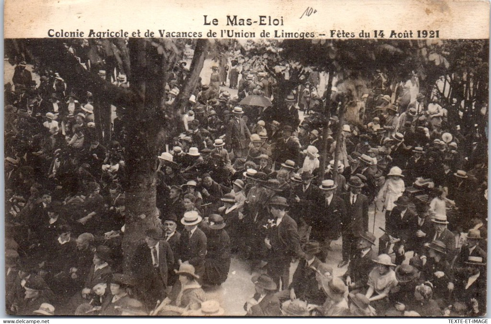 87 LIMOGES -LE MAS ELOI - Colonie Fete Du 14 Aout 1921 - Limoges