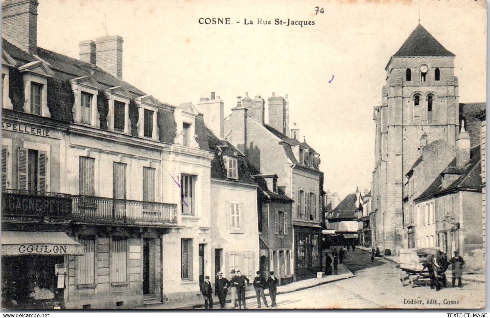58 COSNE - Vue De La Rue Saint Jacques.  - Cosne Cours Sur Loire
