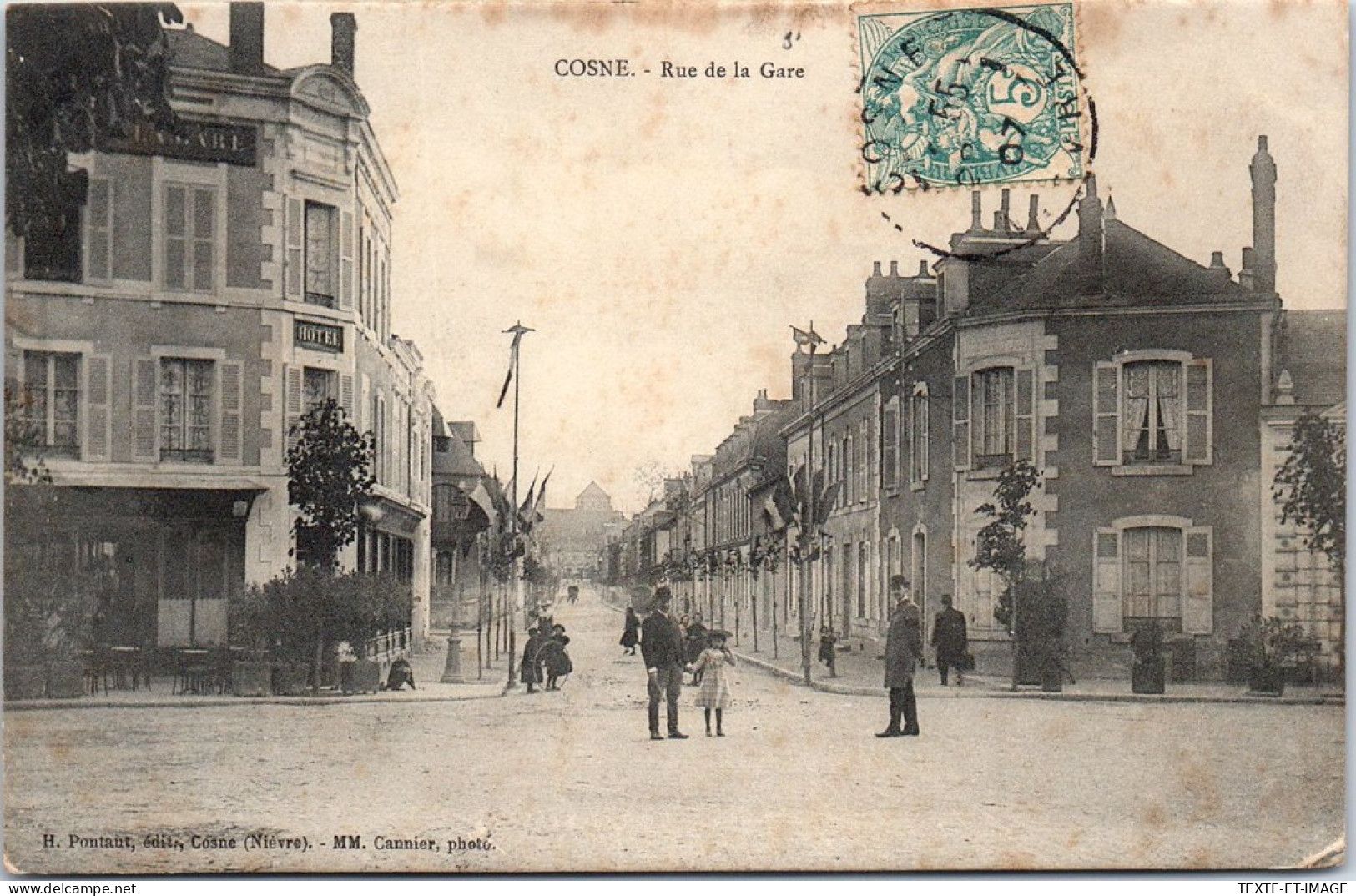 58 COSNE - Perspective De La Rue De La Gare. - Cosne Cours Sur Loire