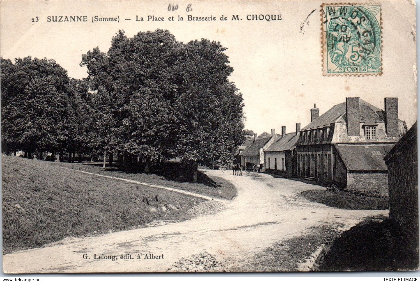 80 SUZANNE - La Place Et La Brasserie M CHOQUE  - Sonstige & Ohne Zuordnung