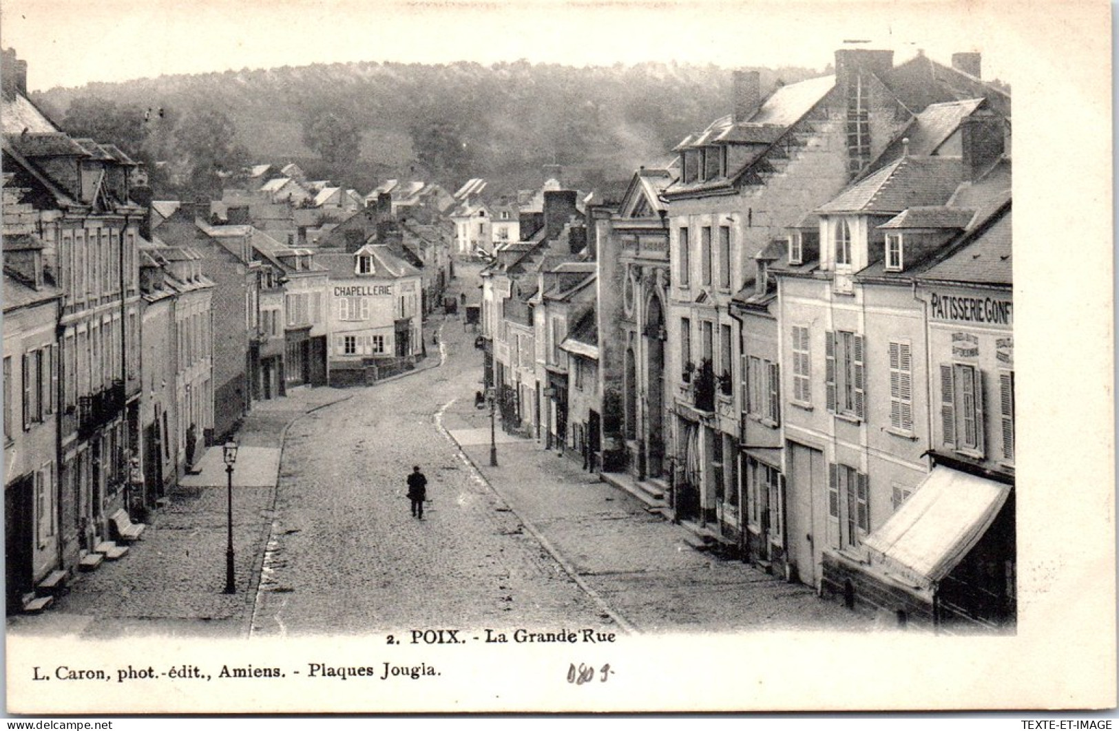 80 POIX - Perspective De La Grande Rue.  - Poix-de-Picardie