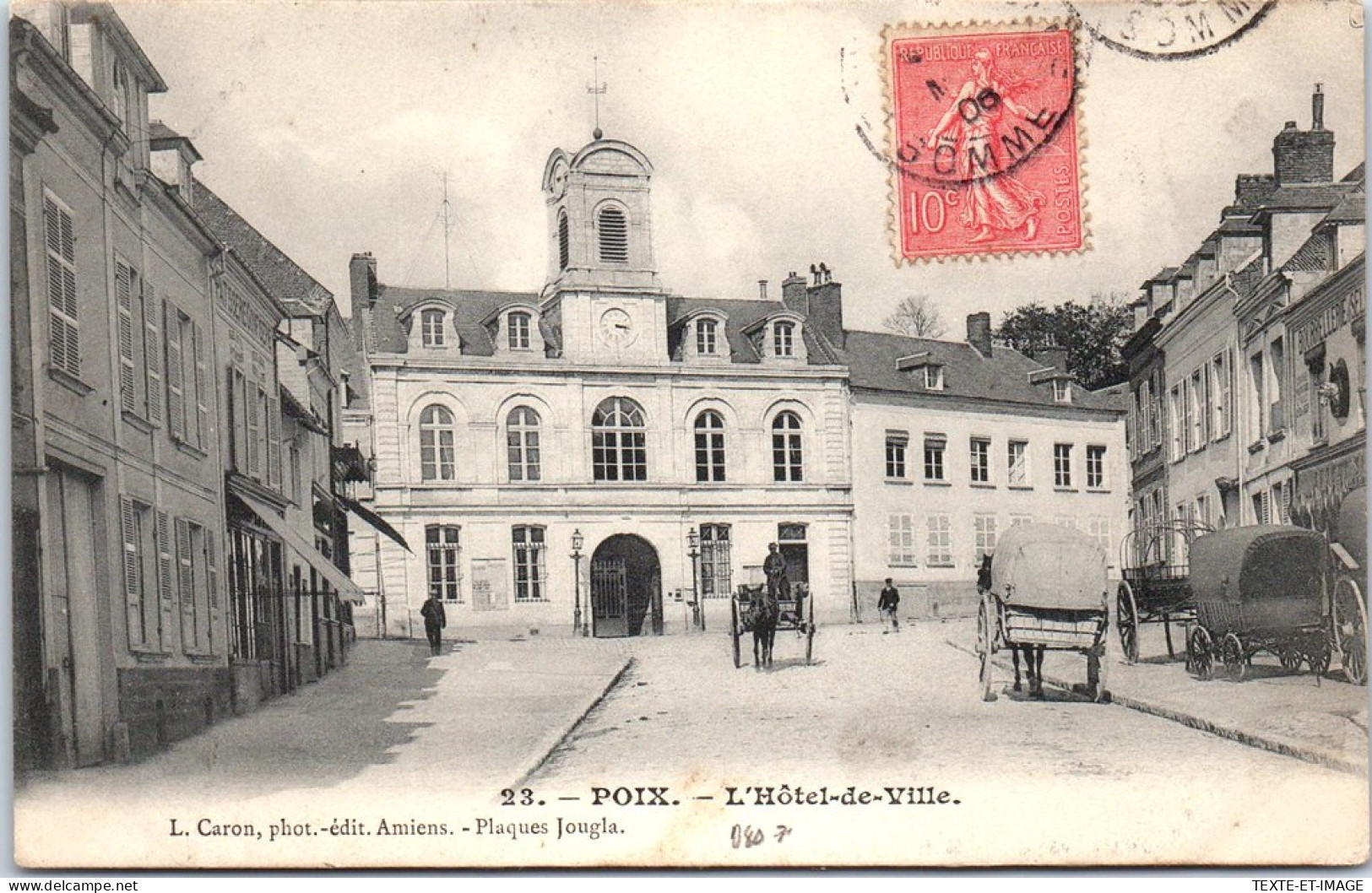 80 POIX - L'hotel De Ville.  - Poix-de-Picardie