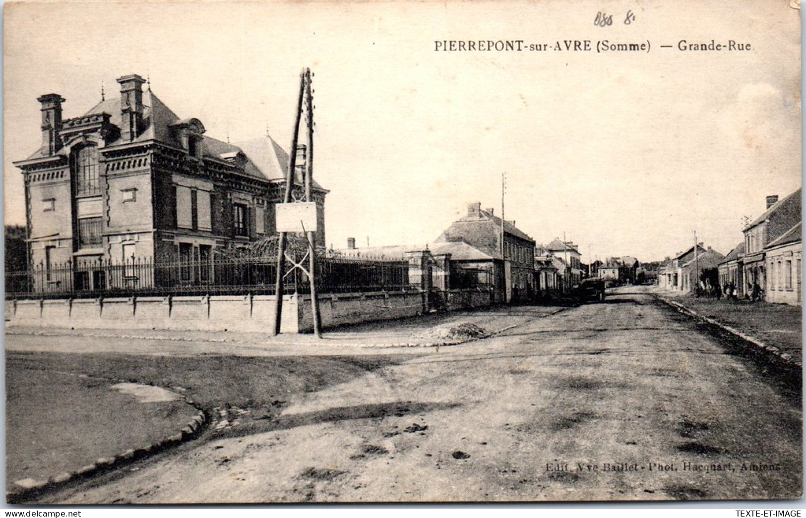 80 PIERREPONT SUR AVRE - Vue De La Grande Rue.  - Otros & Sin Clasificación