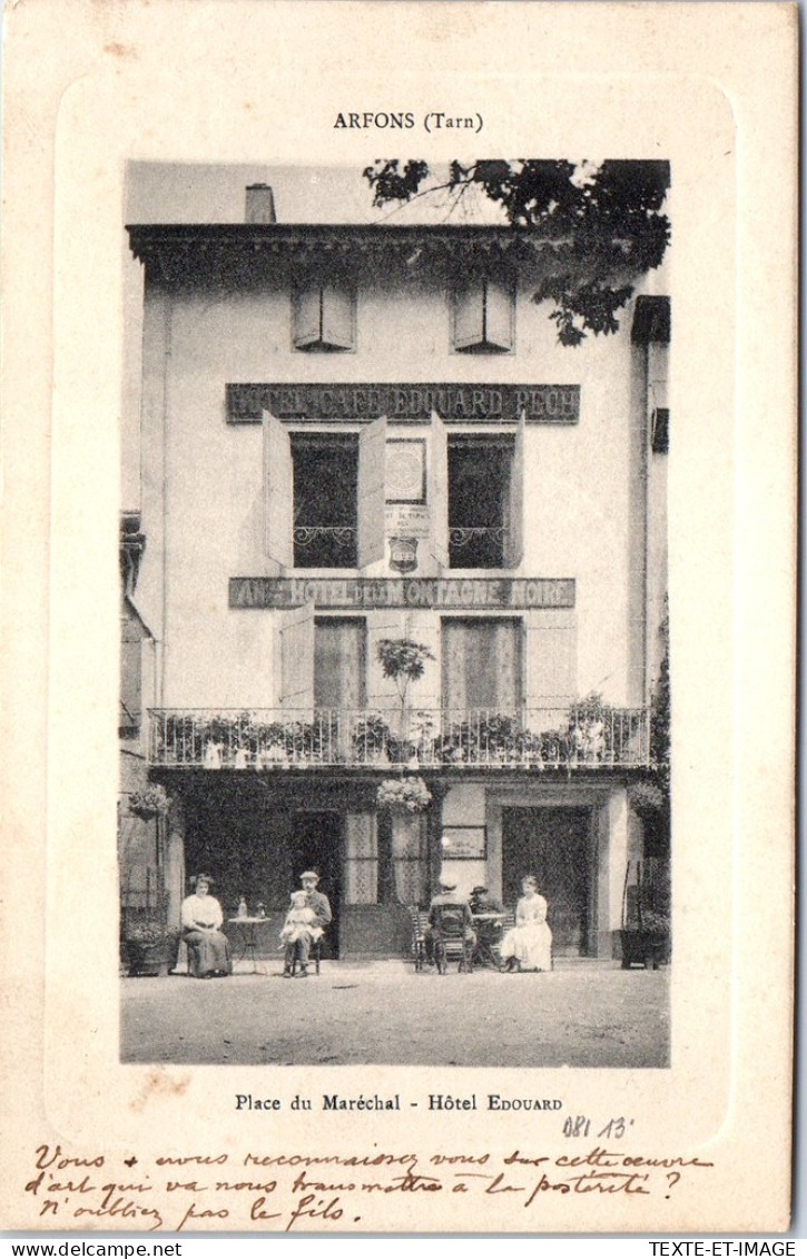 81 ARFONS - Place Du Marechal, Hotel Edouard  - Other & Unclassified