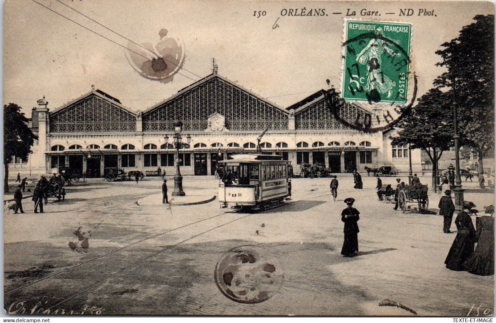 45 ORLEANS - Vue Generale De La Place Albert 1er & La Gare  - Orleans