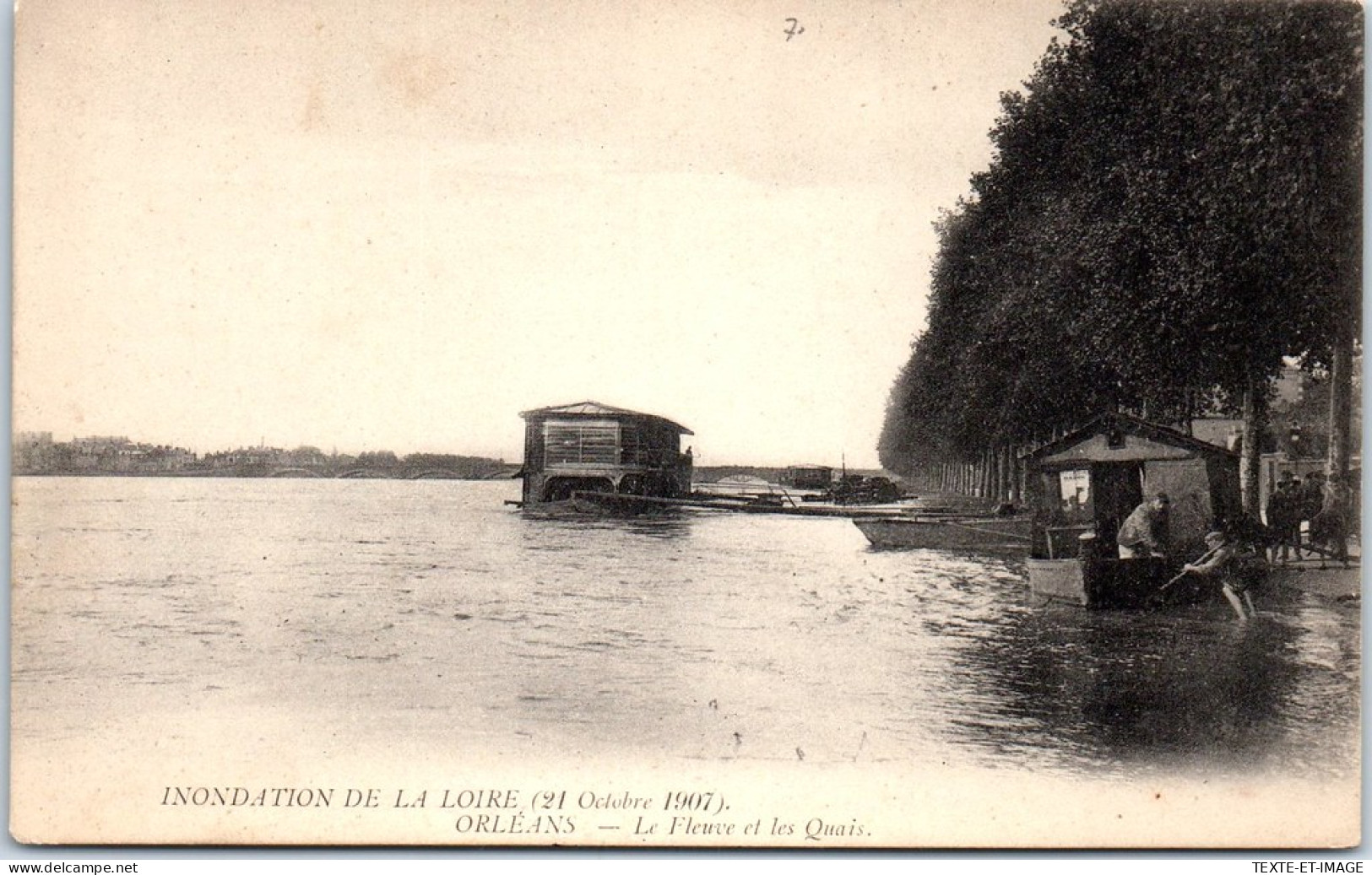 45 ORLEANS - Crue Du 21 Oct 1907, La Loire Et Les Quais  - Orleans