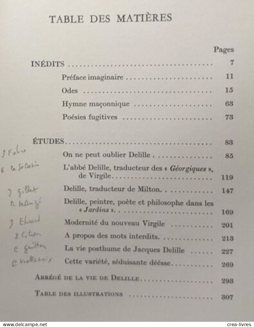 Delille Est-il Mort? / Coll. écrivains D'Auvergne G. De Bussac - Otros & Sin Clasificación