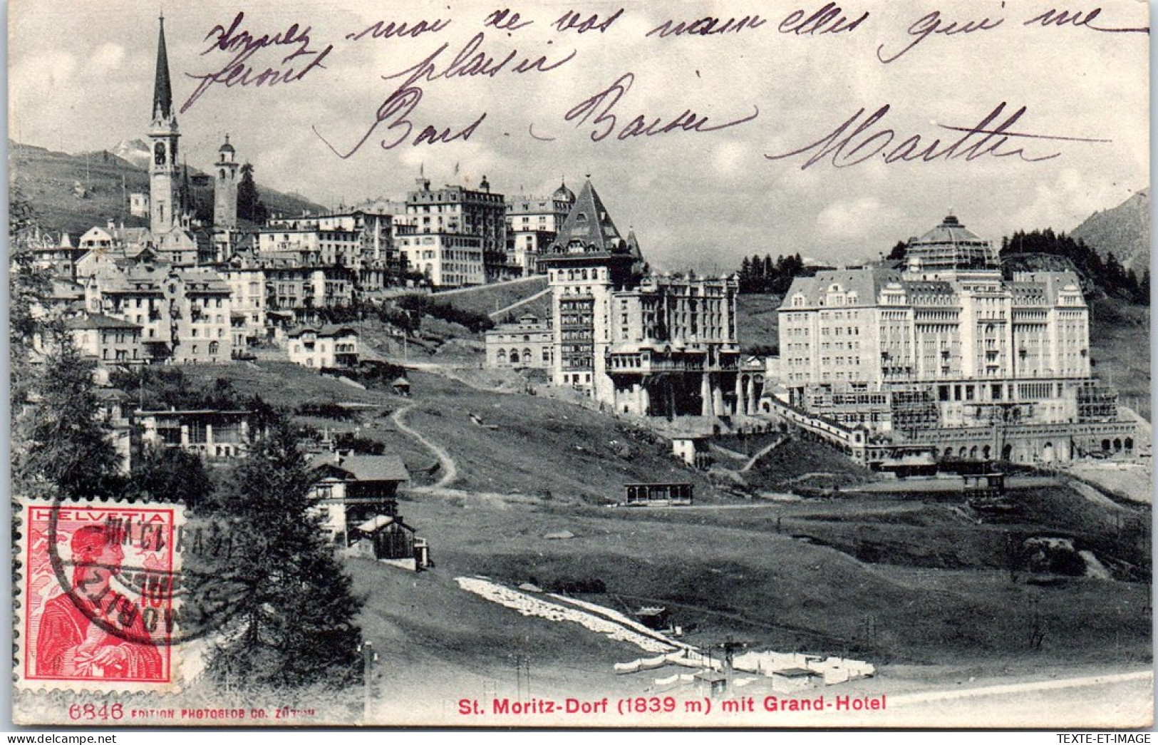 SUISSE - GRISONS - ST MORTIZ Dorf, Grand Hotel.  - Sonstige & Ohne Zuordnung