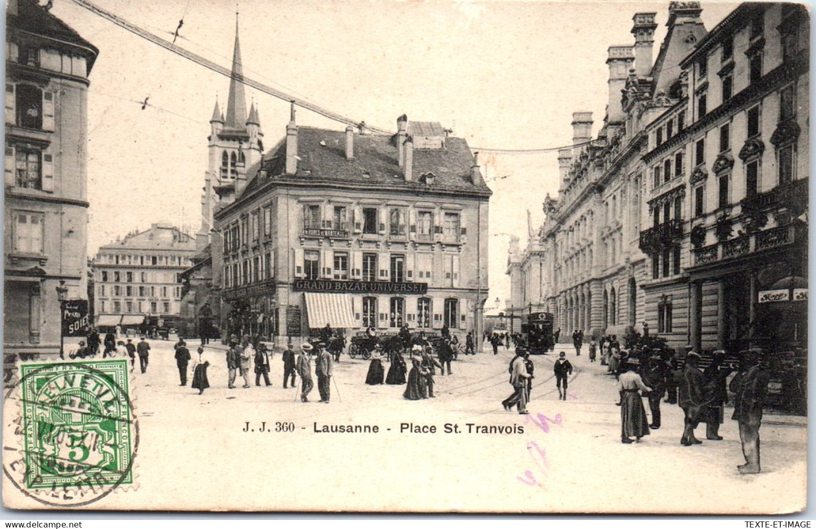 SUISSE - LAUSANNE - Place Saint Tranvois  - Autres & Non Classés