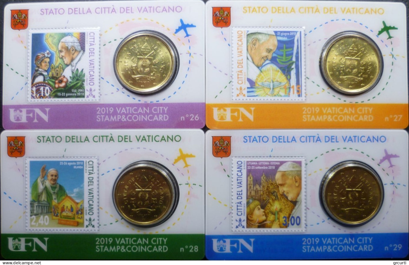 Vaticano - 50 Centesimi 2019 - Stamp & Coincard N. 26÷29 - UC# 6 - Vatikan