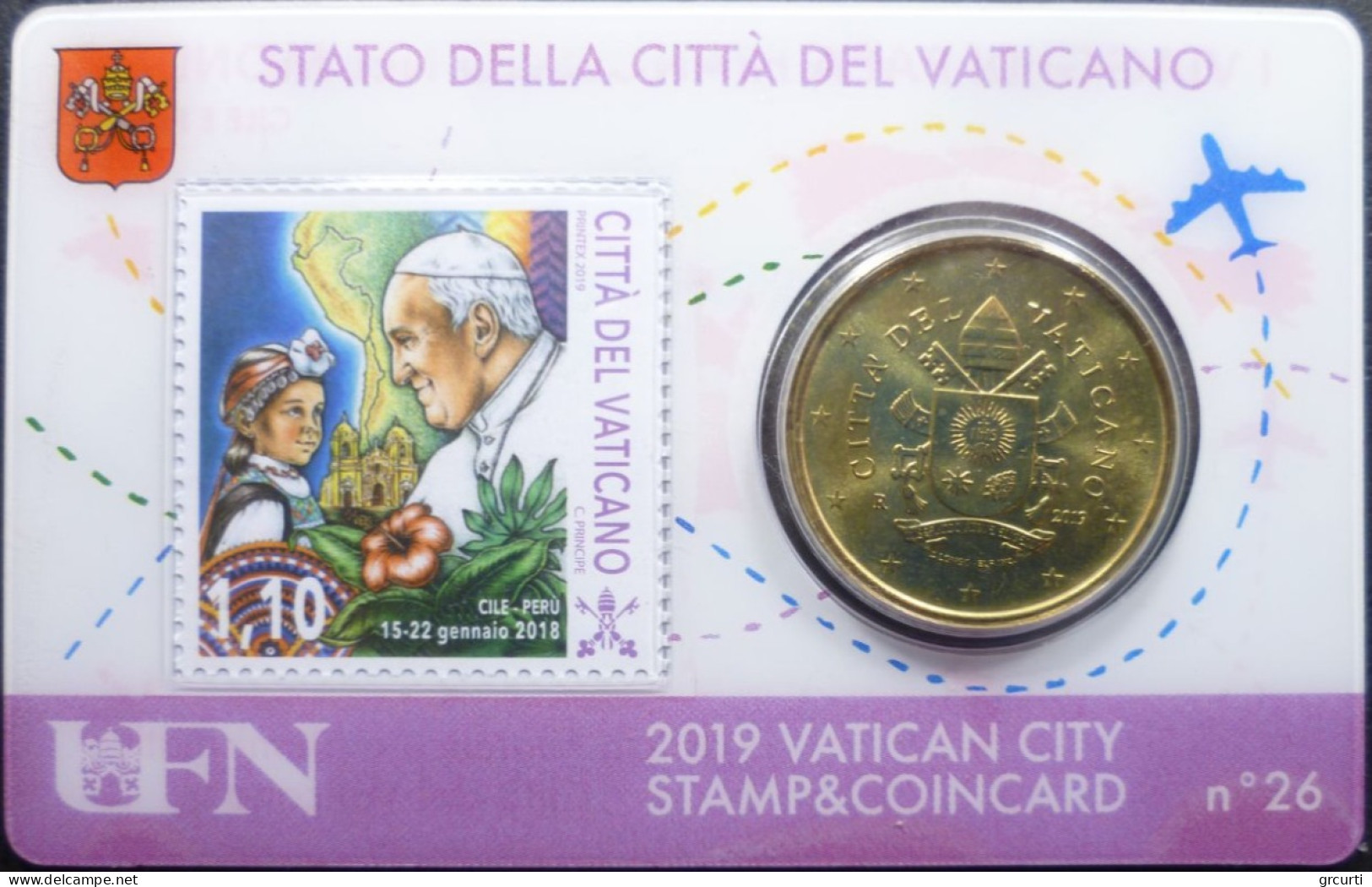 Vaticano - 50 Centesimi 2019 - Stamp & Coincard N. 26÷29 - UC# 6 - Vatikan