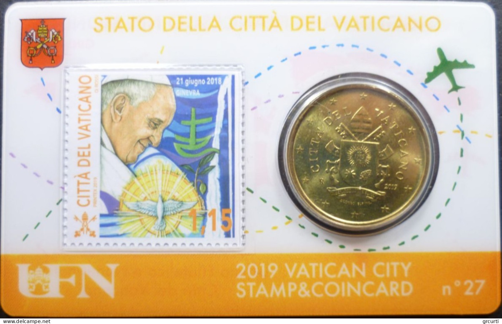 Vaticano - 50 Centesimi 2019 - Stamp & Coincard N. 26÷29 - UC# 6 - Vatican