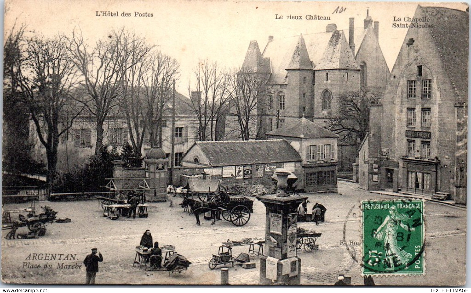 61 ARGENTAN - La Place Du Marche. - Argentan