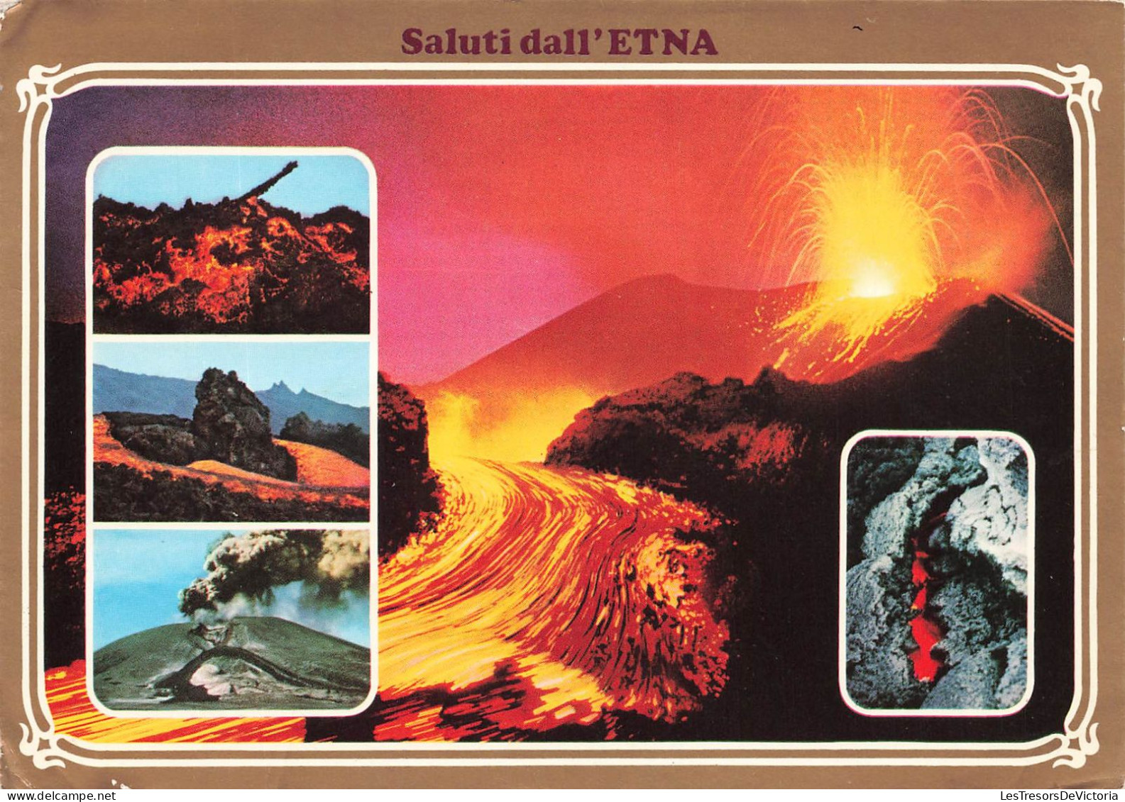 ITALIE - Catania - Etna - Volcan - Colorisé - Carte Postale - Catania