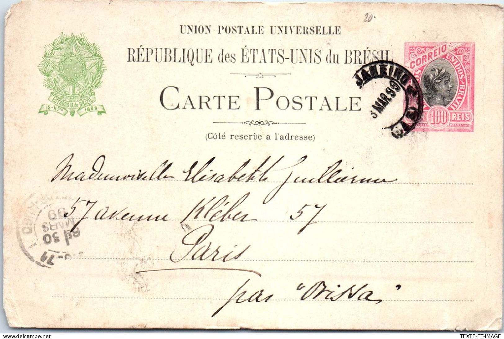 BRESIL - Republique Des Etats Du Bresil 1899 - Autres