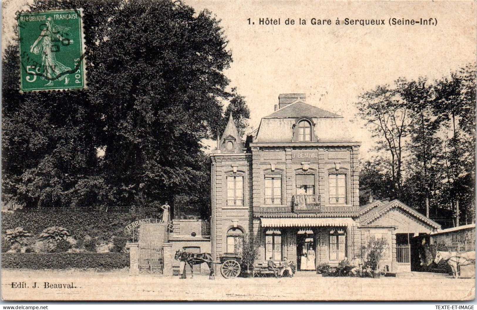 76 SERQUEUX - L'hotel De La Gare.  - Other & Unclassified