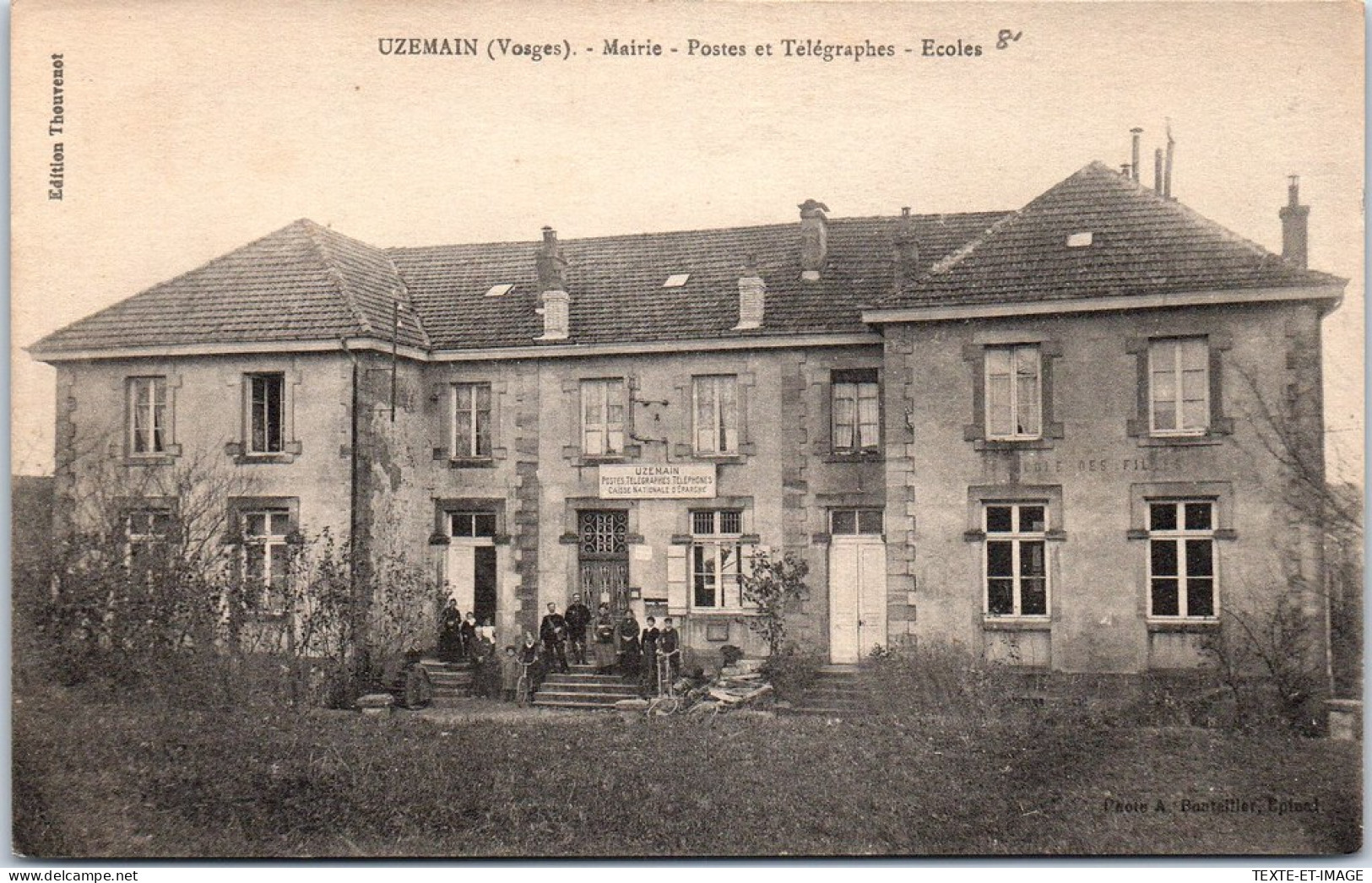 88 UZEMAIN - La Mairie, La Poste Et Les Ecoles  - Andere & Zonder Classificatie