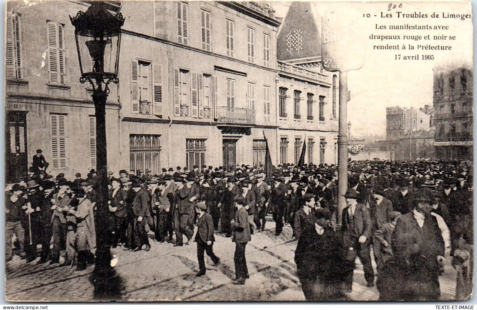 87 LIMOGES - Greves De 1905, Les Rouges Et Noir Vers La Prefecture  - Limoges