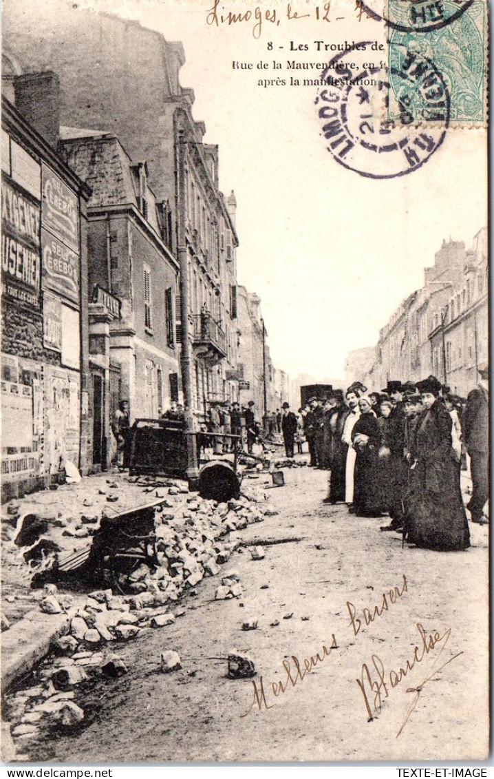 87 LIMOGES - Greves De 1905,  Rue De La Mauventiere  - Limoges