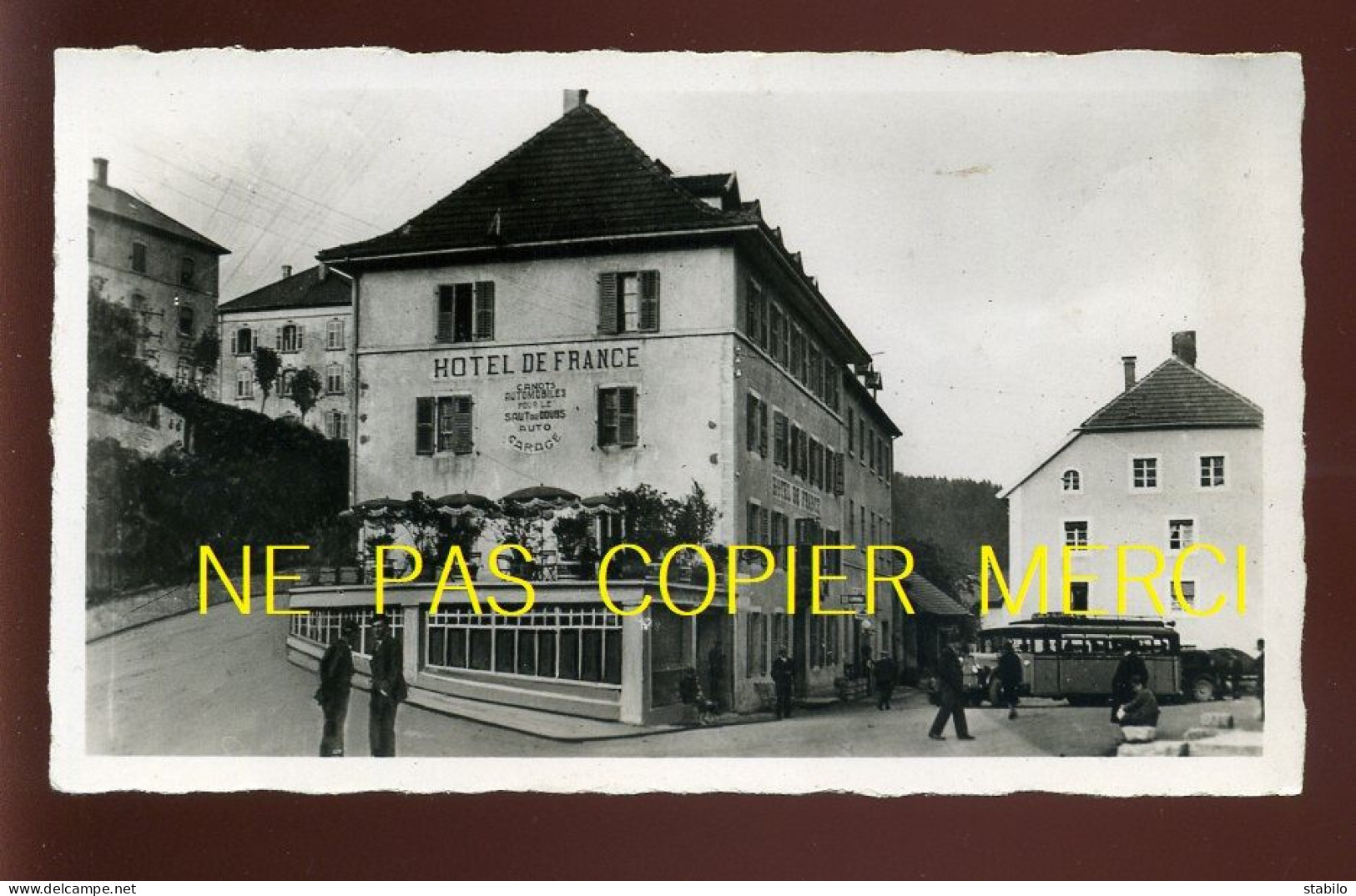 VILLERS-LE-LAC (DOUBS) - HOTEL DE FRANCE -  FORMAT 11 X 6.5 CM  - Orte