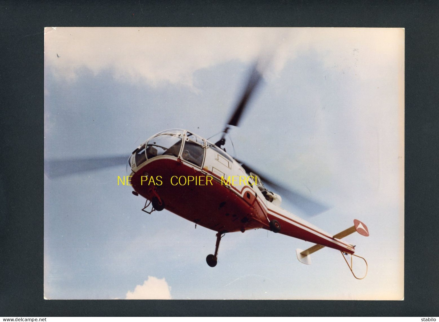 HELICOPTERE - CLICHE AEROSPATIALE - GRAND FORMAT 18 X 24 - Aviation