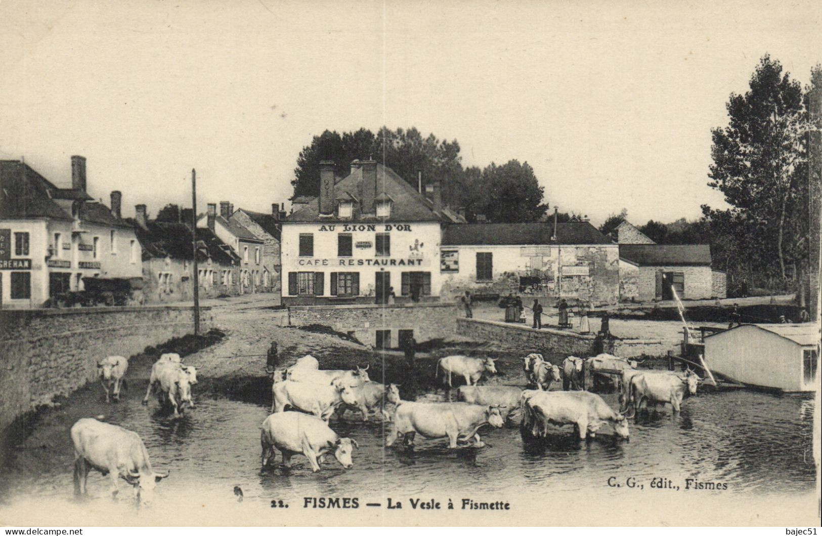 Fismes - La Vesle à Fismette "vaches" - Fismes