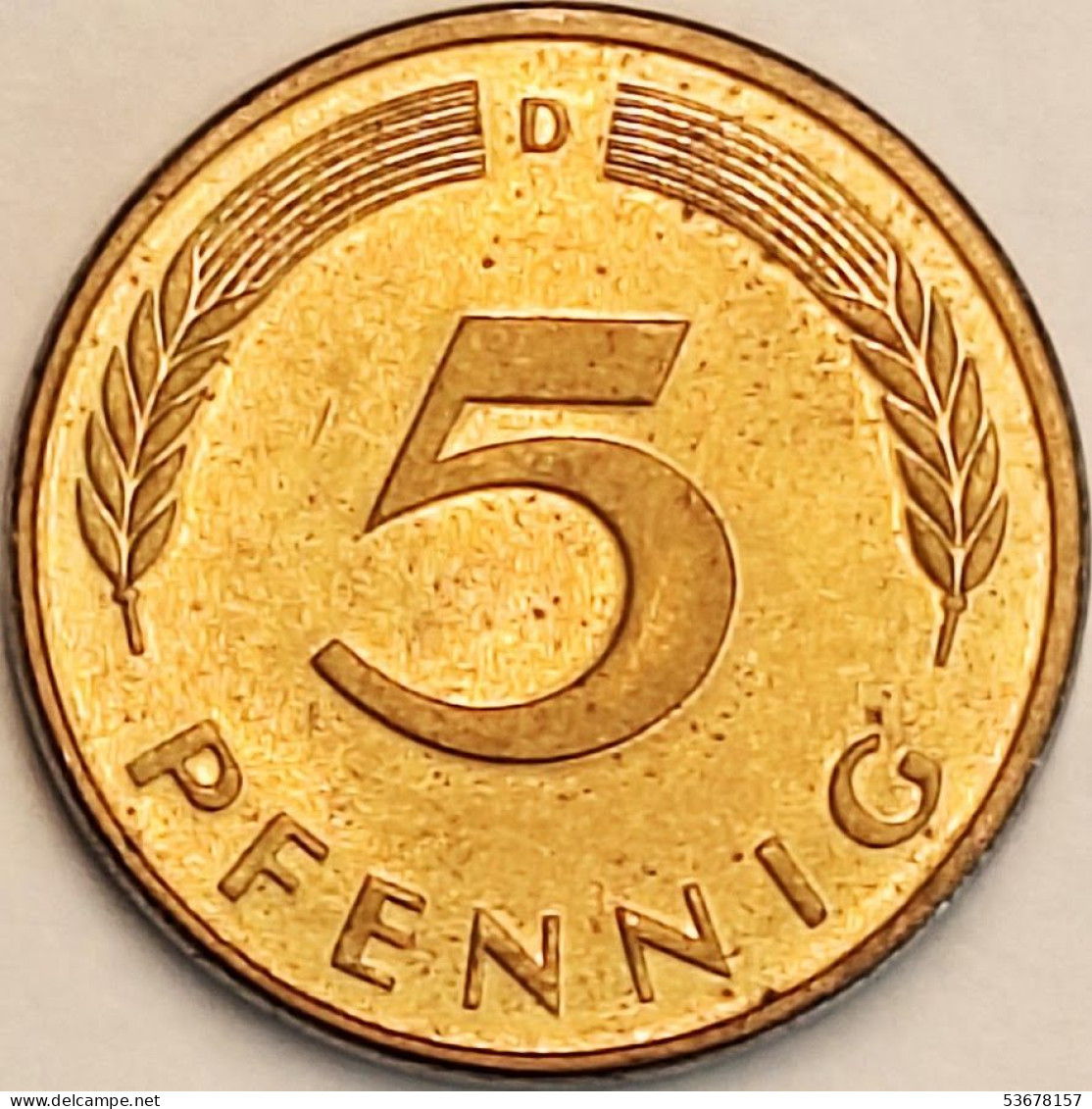 Germany Federal Republic - 5 Pfennig 1988 D, KM# 107 (#4614) - 5 Pfennig