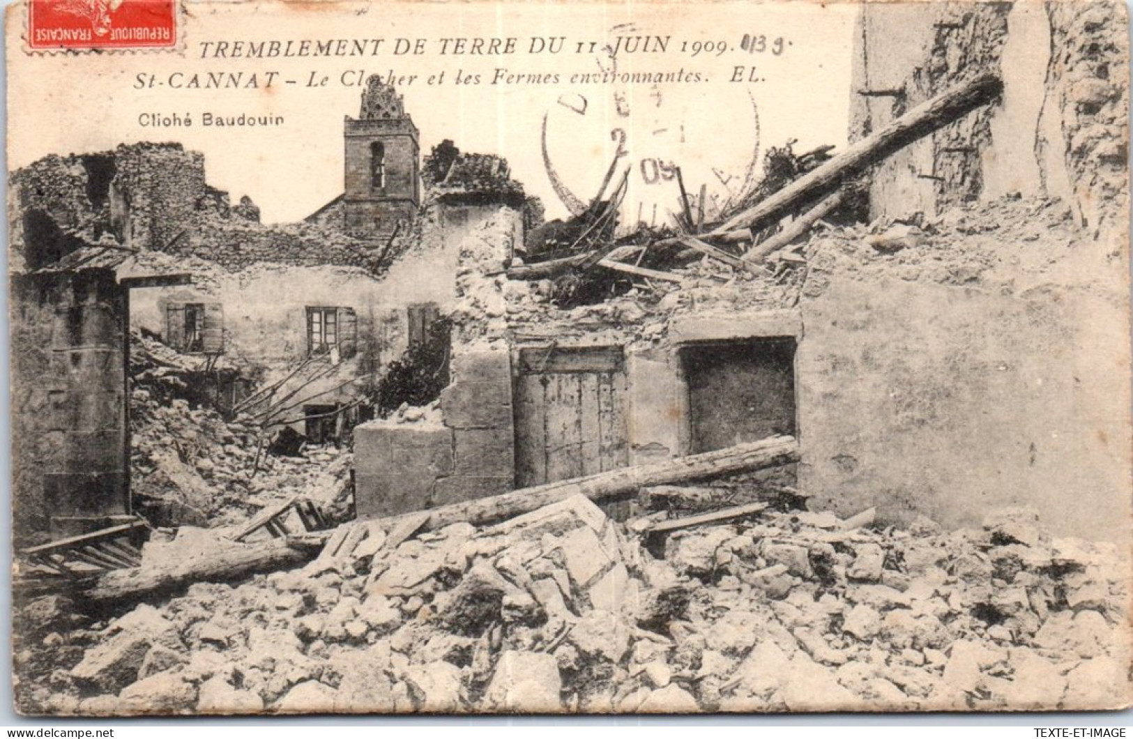 13 SAINT CANNAT - Le Village Apres Le Tremblement De Terre 1909 - Other & Unclassified