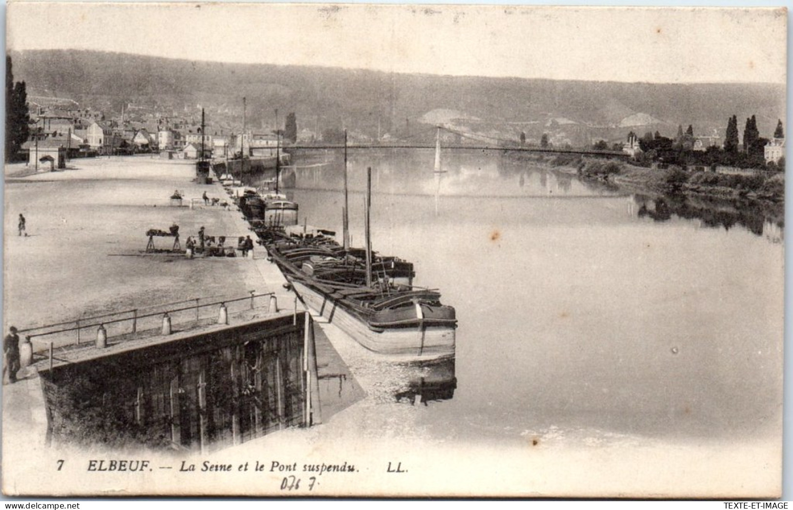 76 ELBEUF - La Seine Et Le Pont Suspendu  - Elbeuf