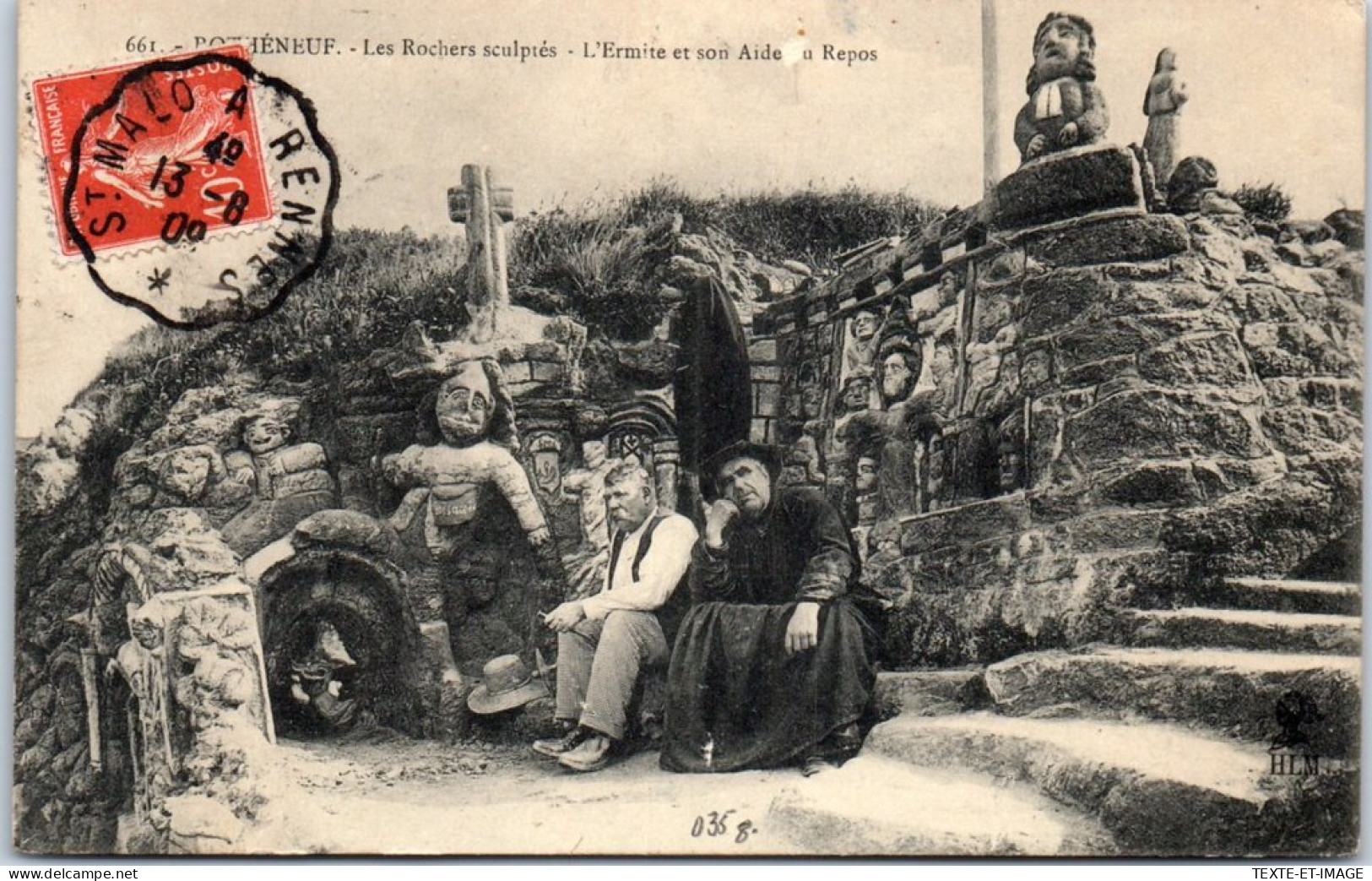 35 ROTHENEUF - Les Rochers Sculptes, L'ermite Au Repos  - Rotheneuf