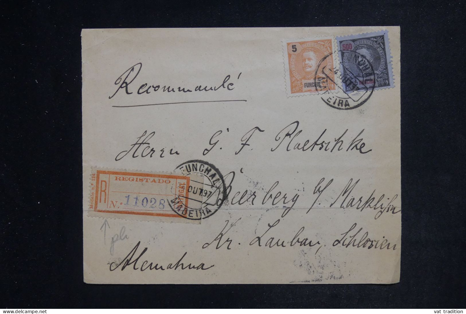 FUNCHAL - Enveloppe En Recommandé Pour L'Allemagne En 1897 - L 152491 - Funchal