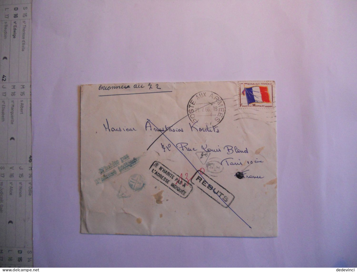 Poste Aux Armées Pour Les Rebuts - 1961-....