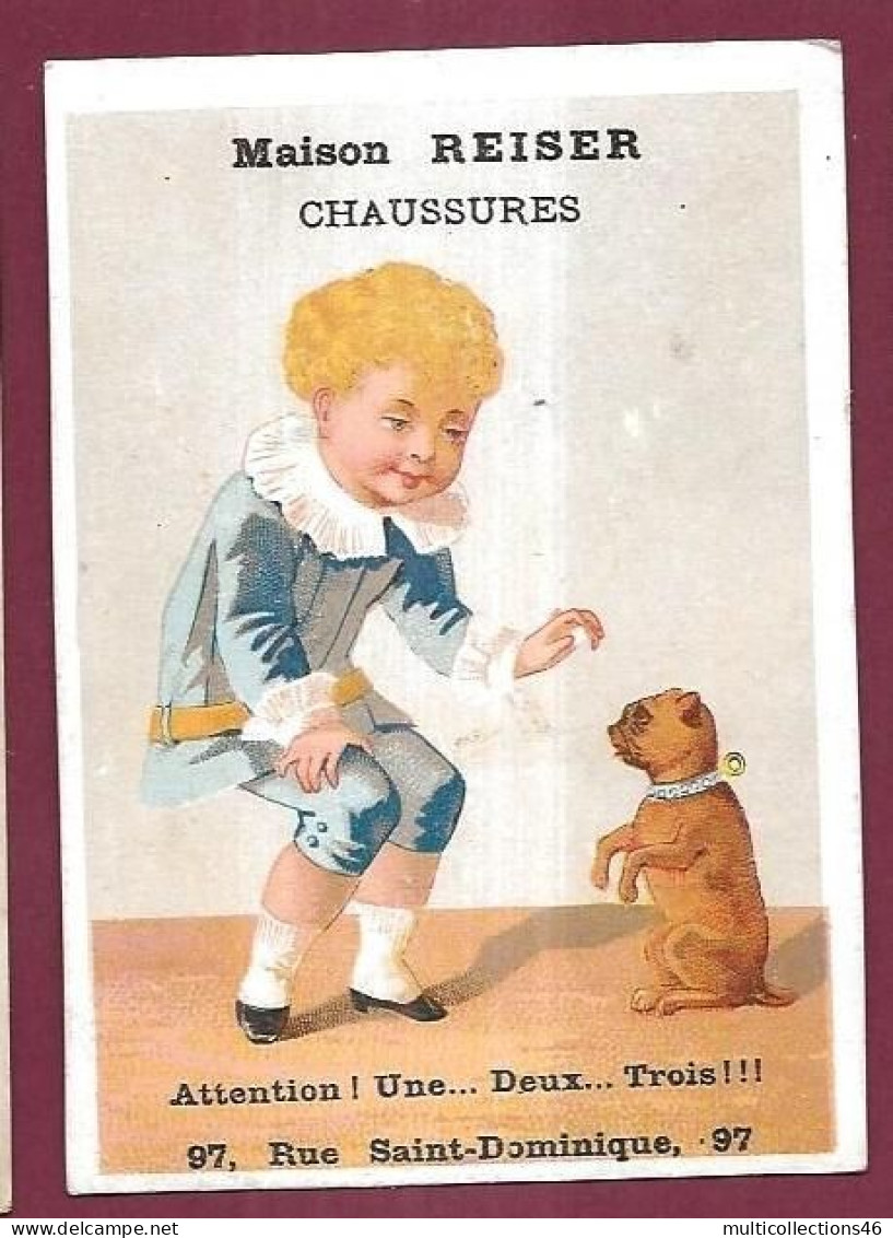 110524C - CHROMO Maison RAISER Chaussures - Dressage Chien - Attention ! Une Deux Trois ! éducateur Canin Tarifs - Other & Unclassified