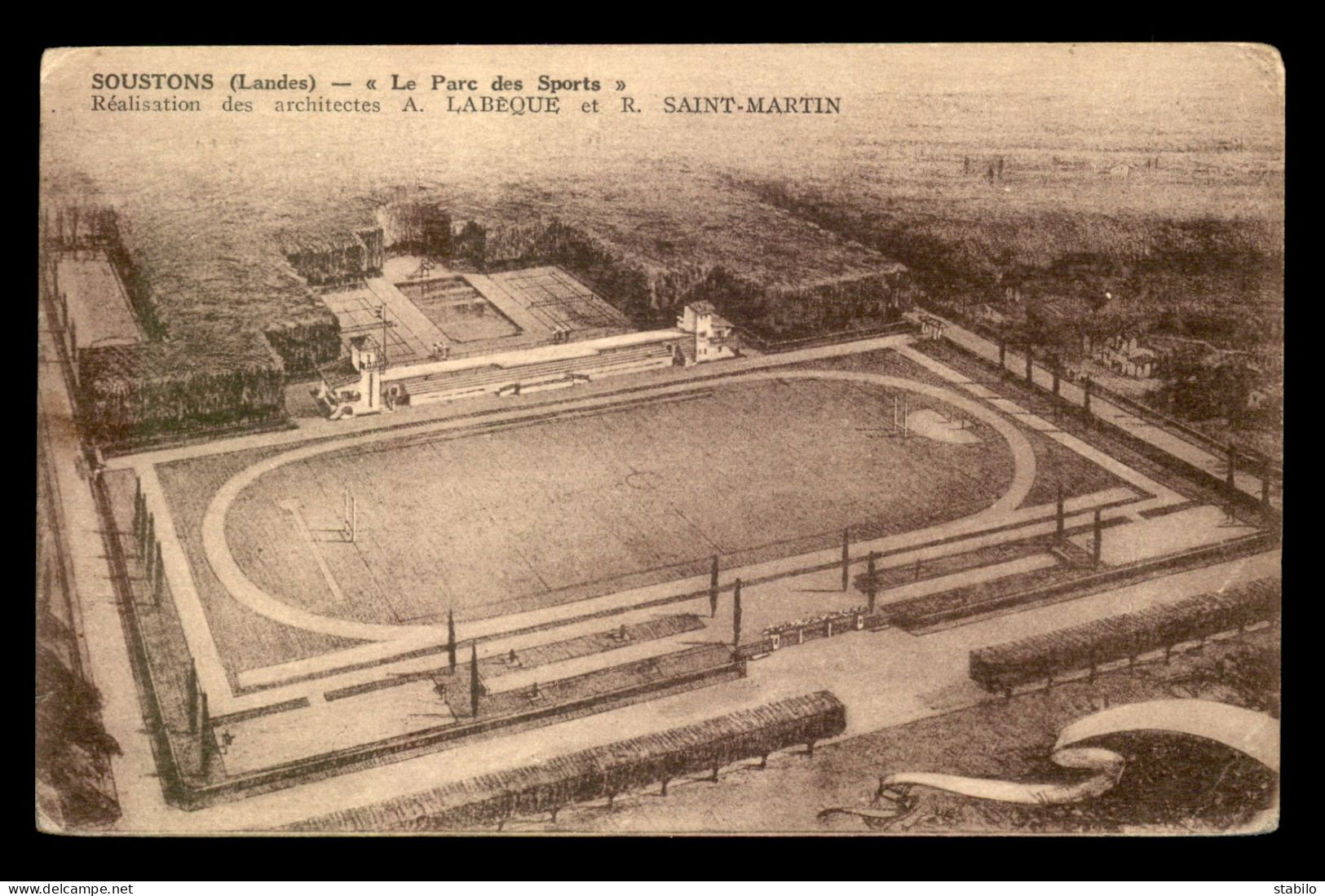 STADES - FOOTBALL - SOUSTONS (LANDES) - Stadiums