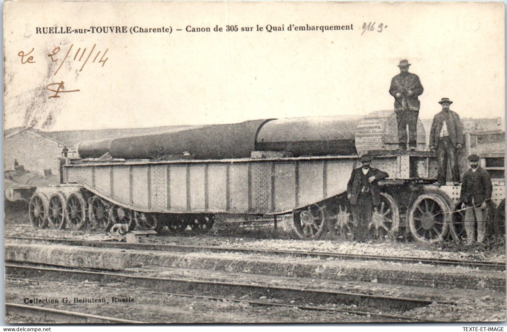 16 RUELLE - Canon De 305 Sur Le Quai D'embarquement  - Other & Unclassified