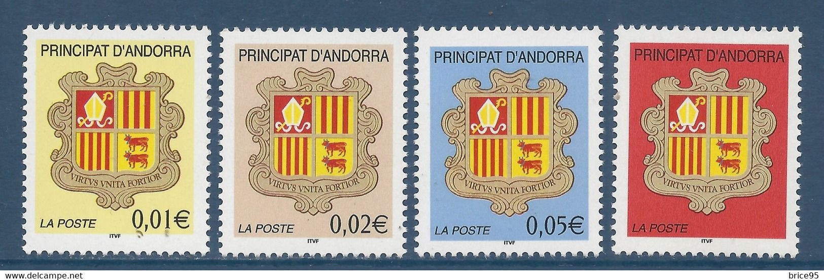 Andorre Français - YT N° 555 à 558 ** - Neuf Sans Charnière - 2002 - Ongebruikt