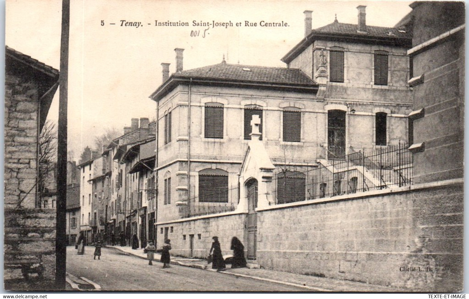 01 TENAY - Institution Saint Joseph Et Rue Centrale. - Non Classés