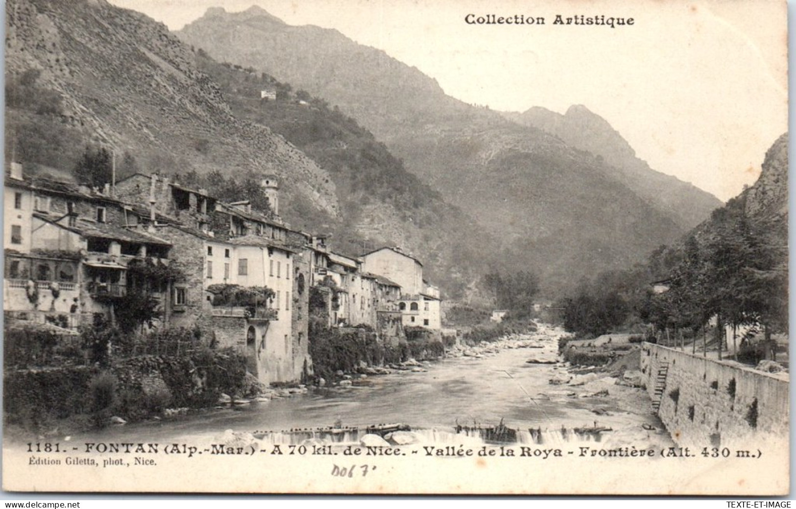 06 FONTAN - Vue Sur La Vallee De La Roya. - Sonstige & Ohne Zuordnung