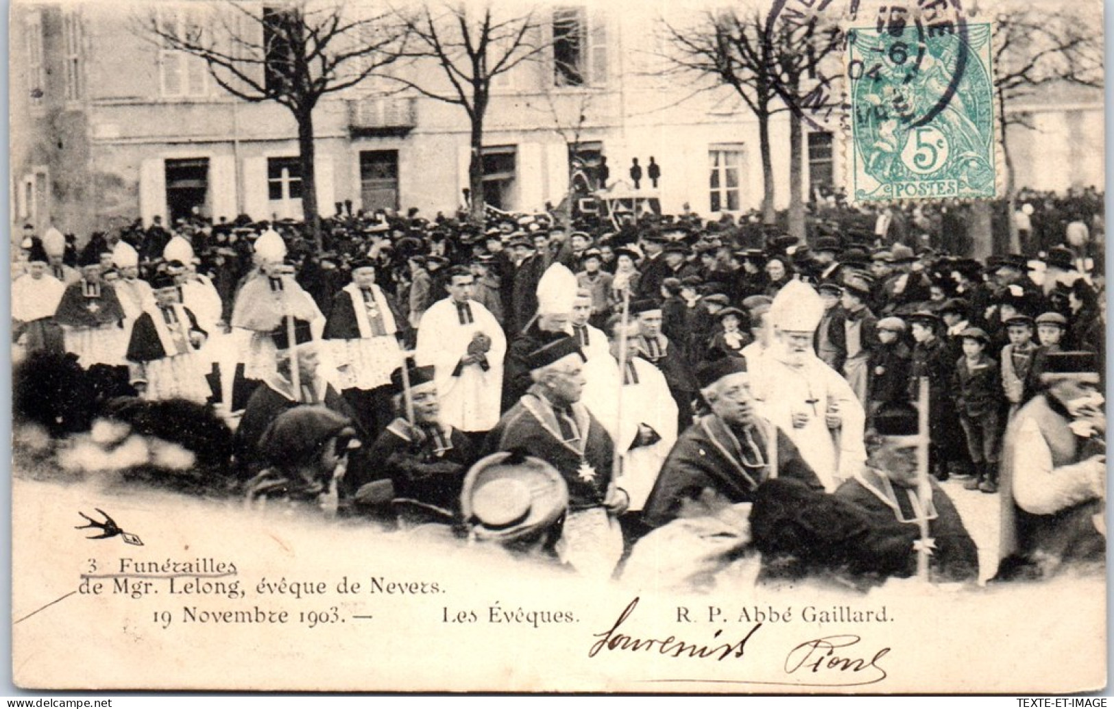 58 NEVERS - Funerailles De Mgr Lelong, Les Eveques. - Nevers