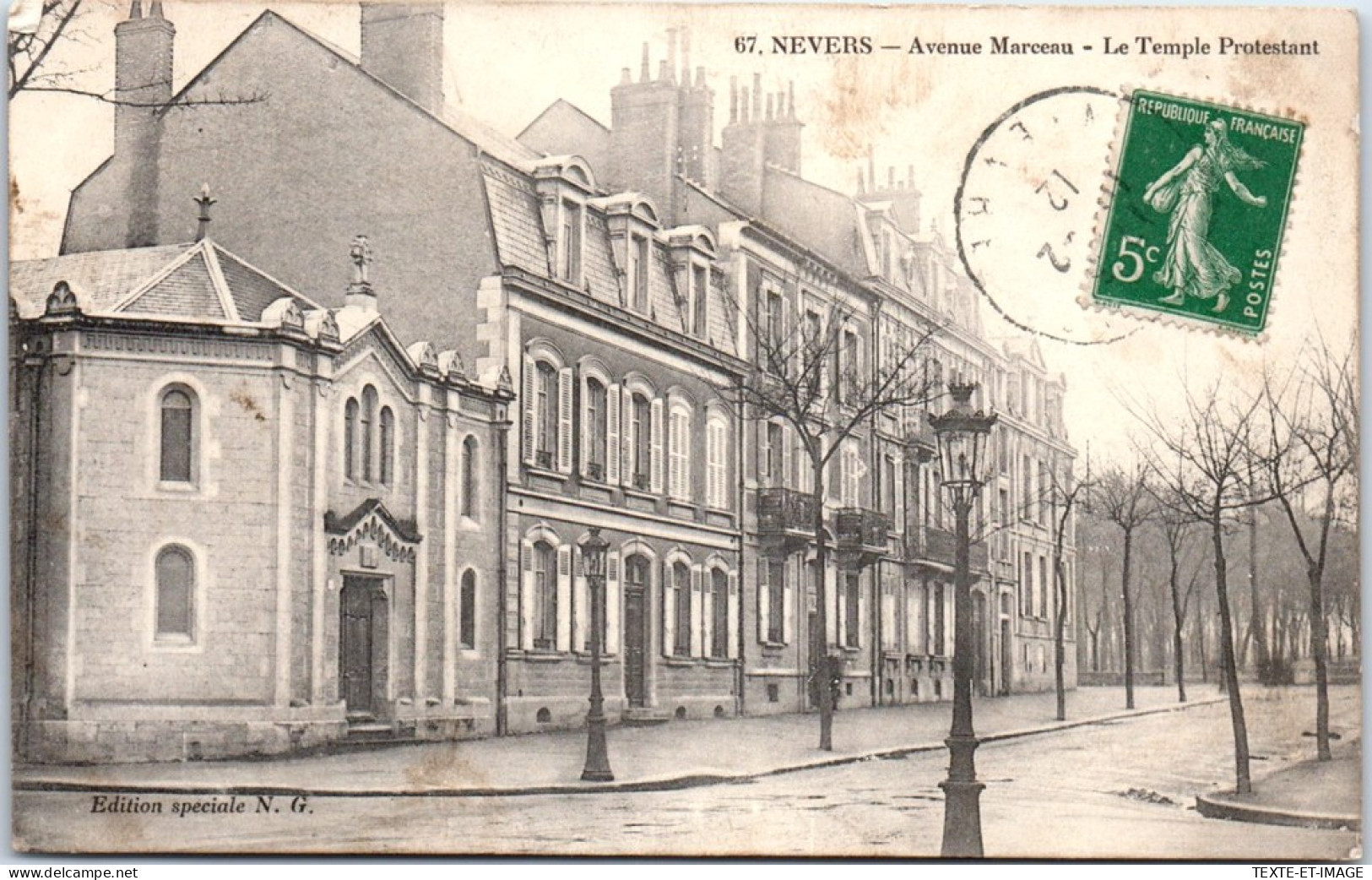 58 NEVERS - Avenue Marceau, Le Temple Protestant  - Nevers