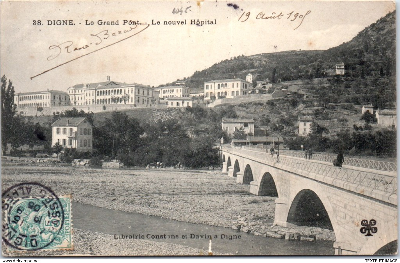 04 DIGNE - Le Grand Pont Et Nouvel Hopital. - Andere & Zonder Classificatie