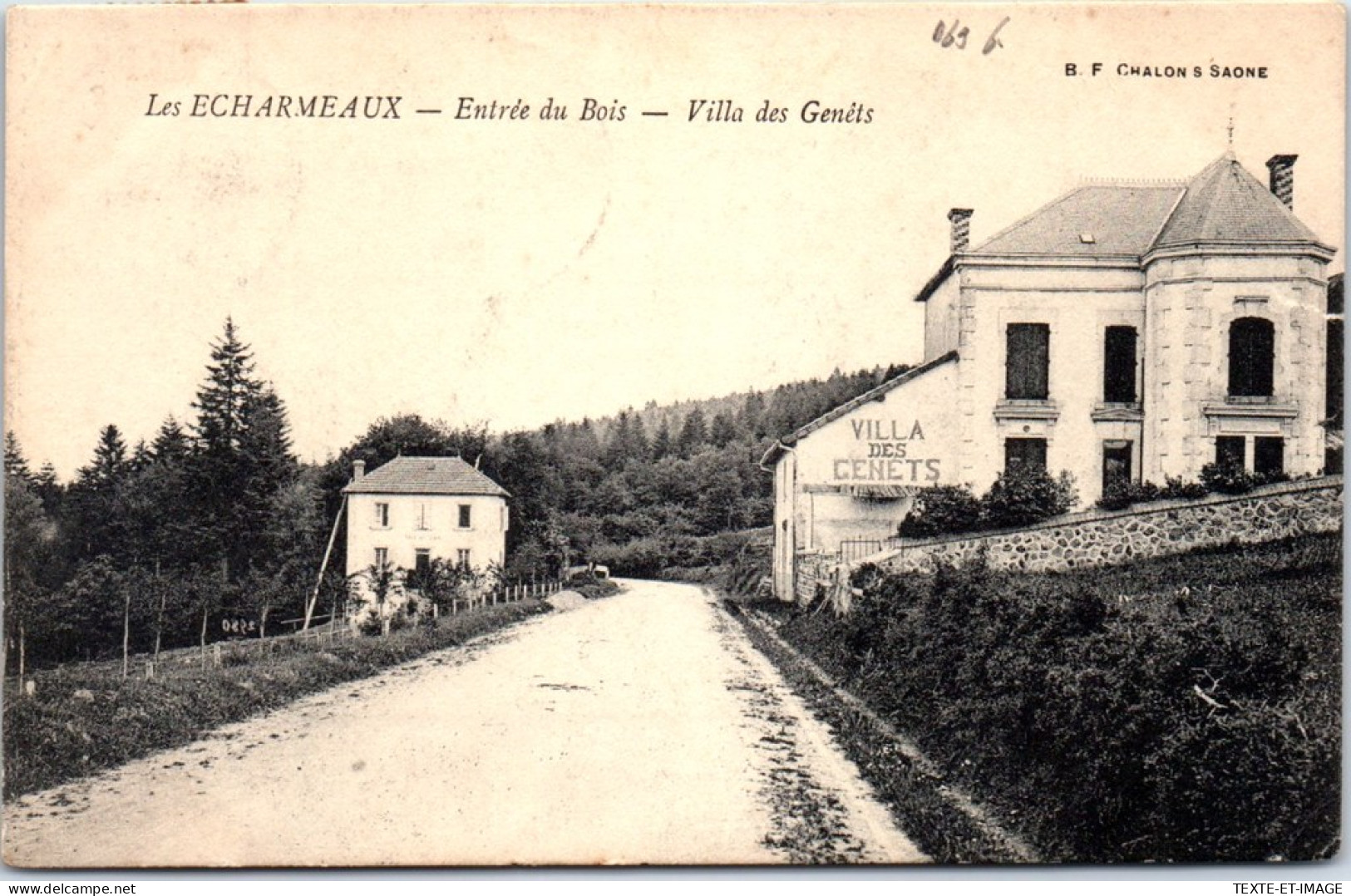 69 POULE LES ECHARMEAUX - Entree Du Bois, Villa Des Genets  - Autres & Non Classés