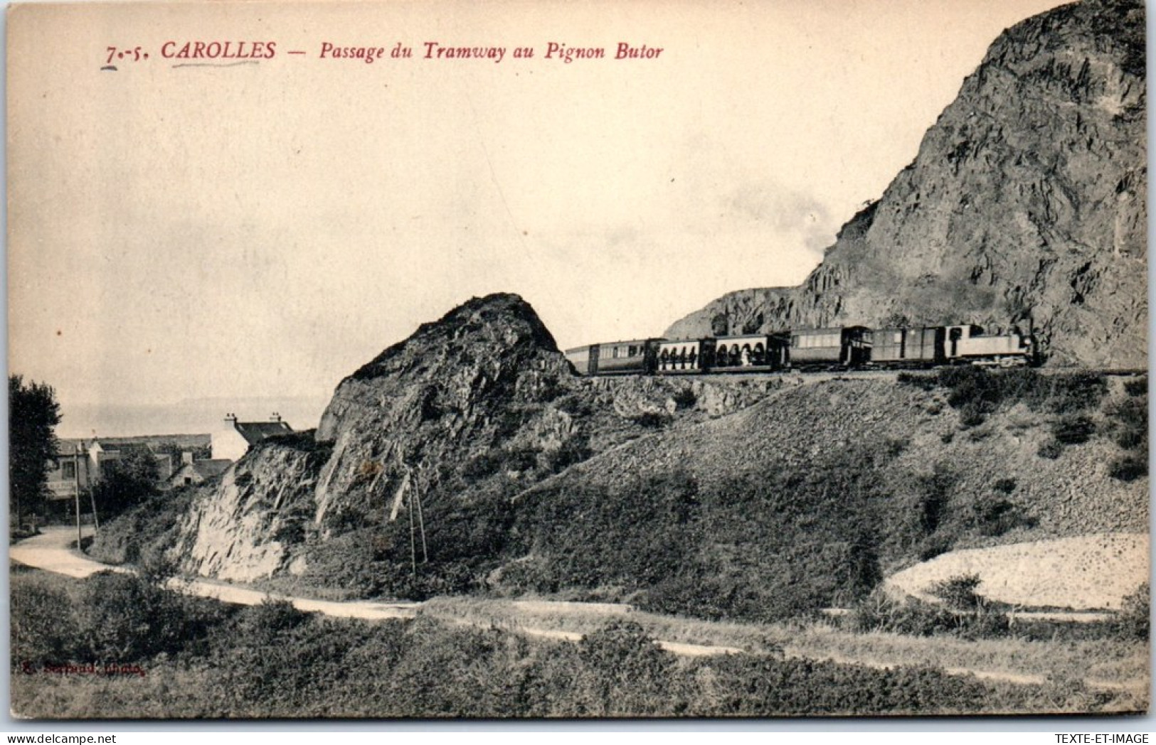 50 CAROLLES - Passage Du Tramway Au Pignon Butor. - Other & Unclassified