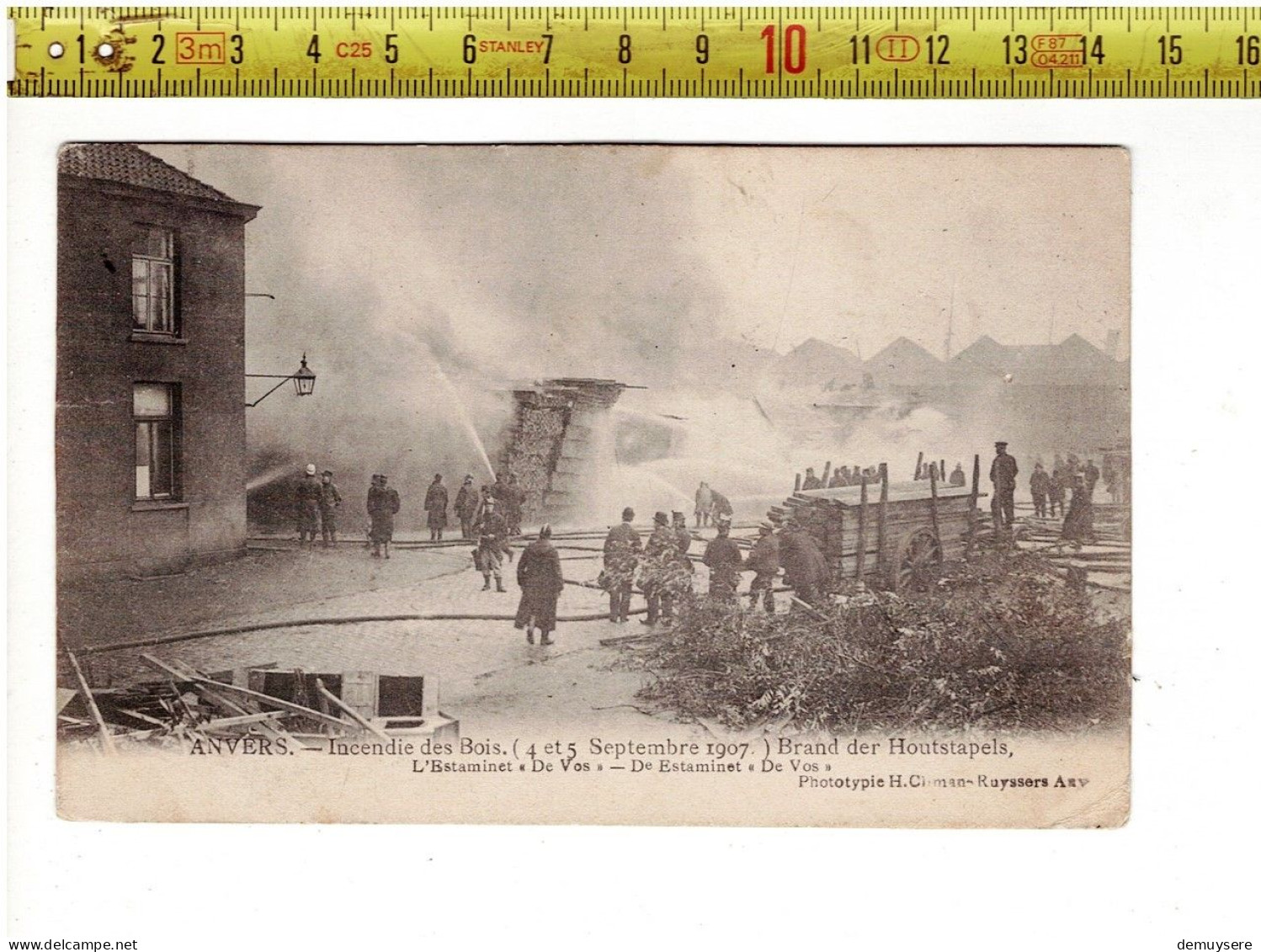 68060 - ANVERS INCENDIE DES BOIS 1907 - BRAND DER HOUTSTAPELS - Antwerpen