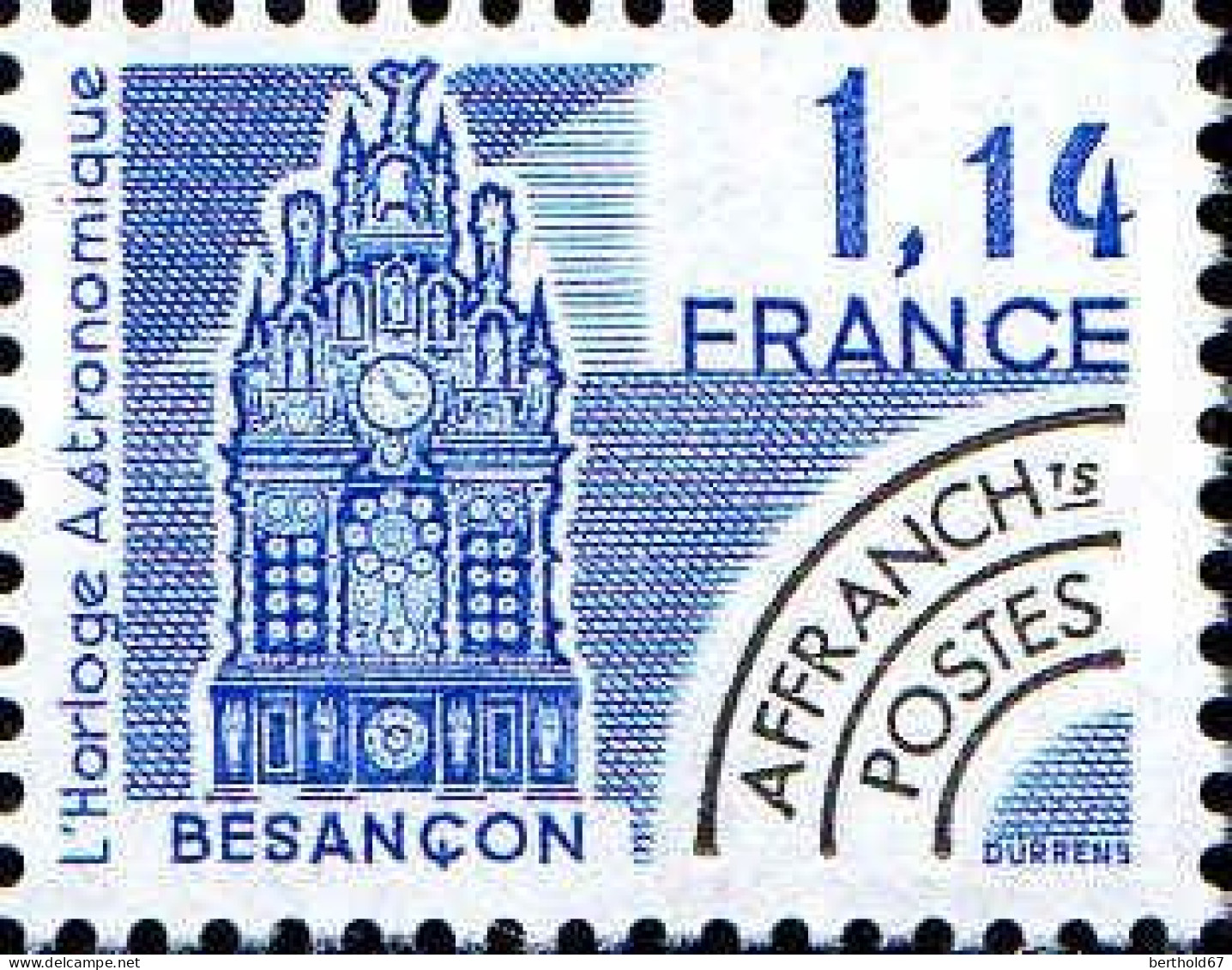 France Préo Yv:171 Mi:2242 Besançon L'horloge Astronomique (s.gomme) - 1964-1988