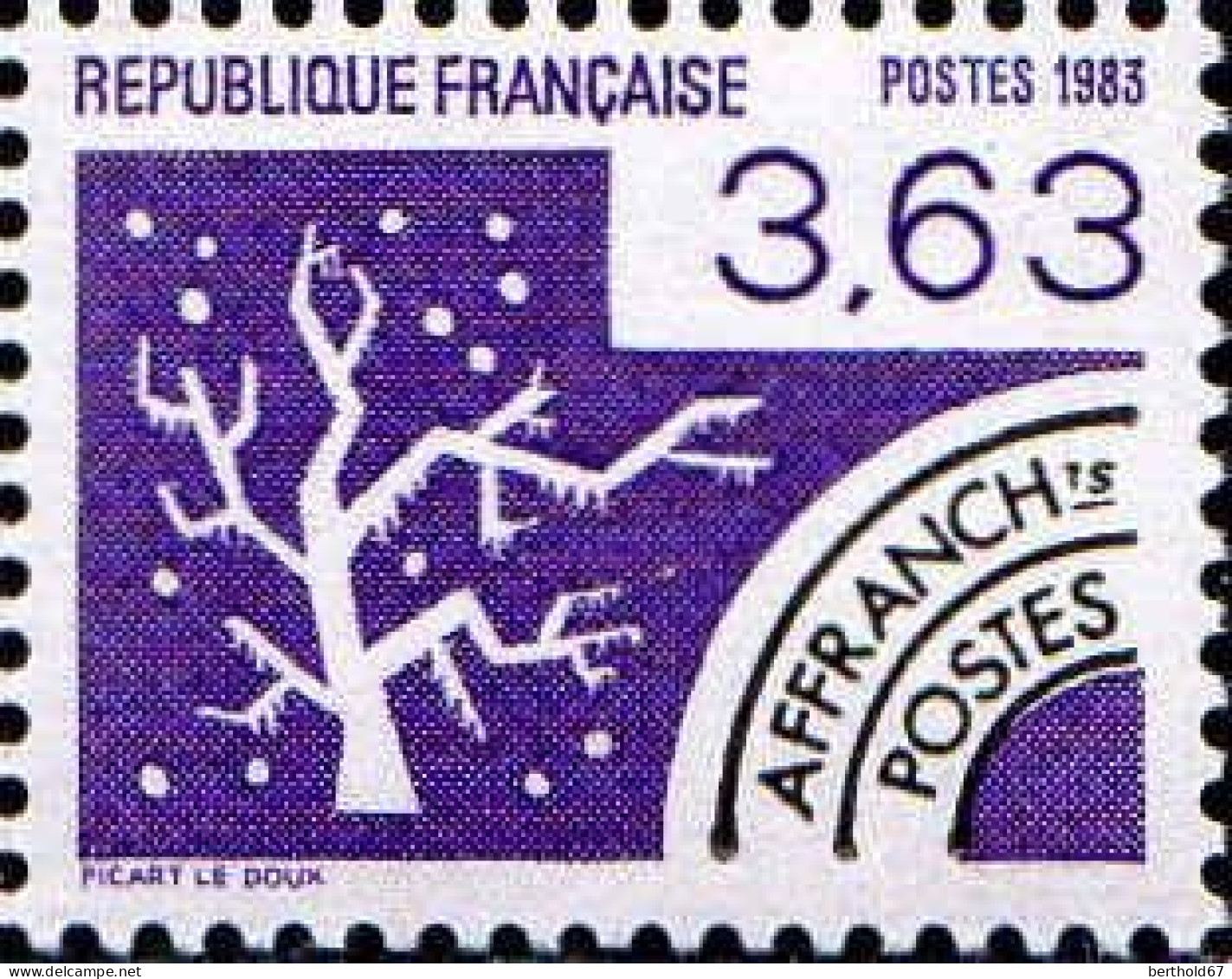 France Préo N** Yv:181 Mi:2379 Affranchts Postes (L'hiver) - 1964-1988